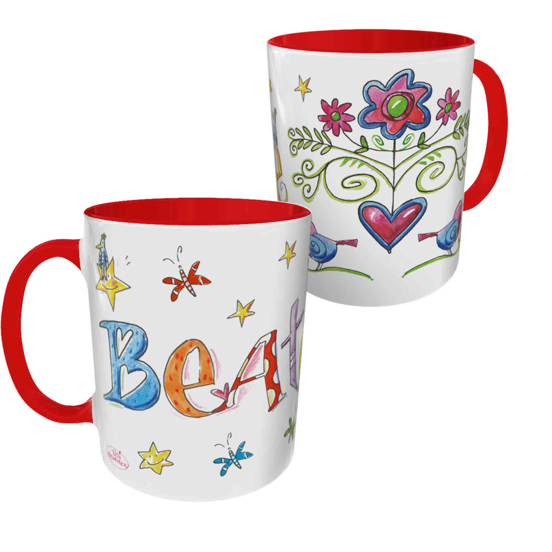 Tasse Vogel Rot