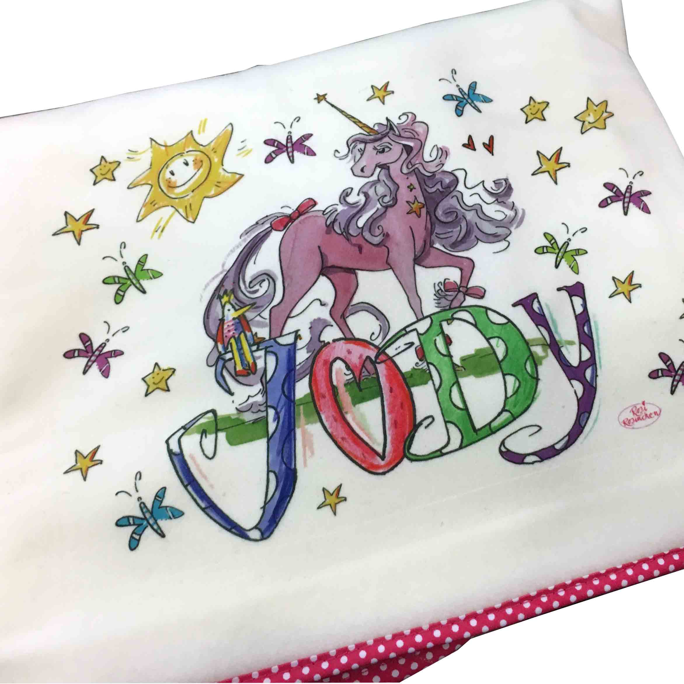 Babydecke Einhorn rosa