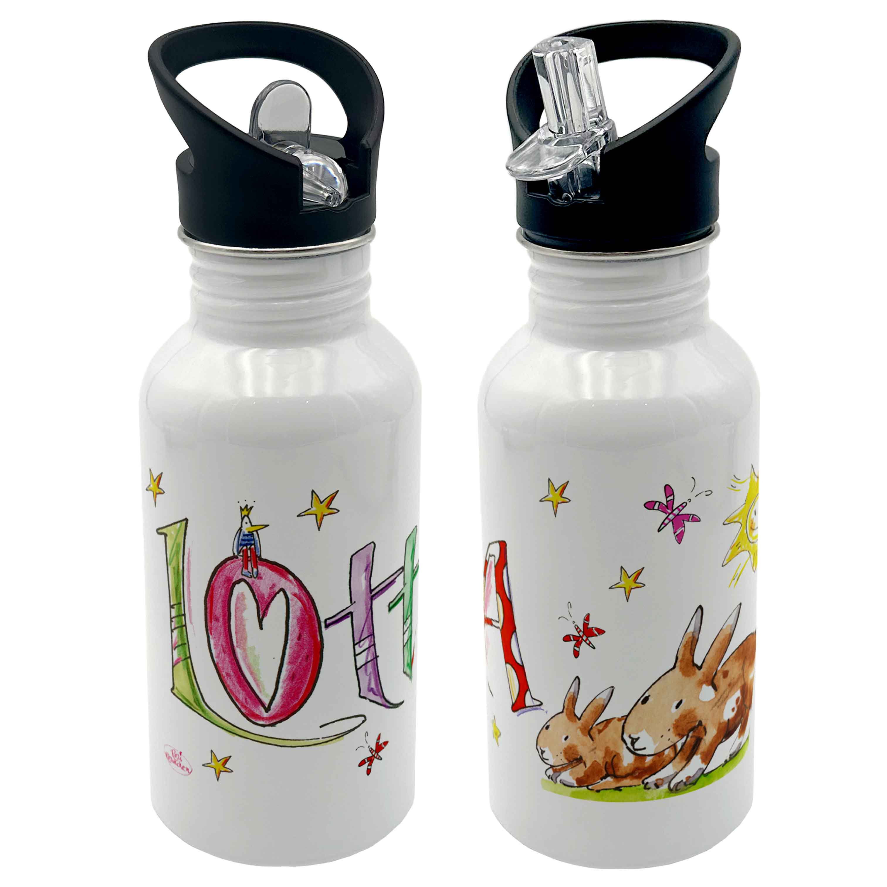 Edelstahl Trinkflasche Hase 2
