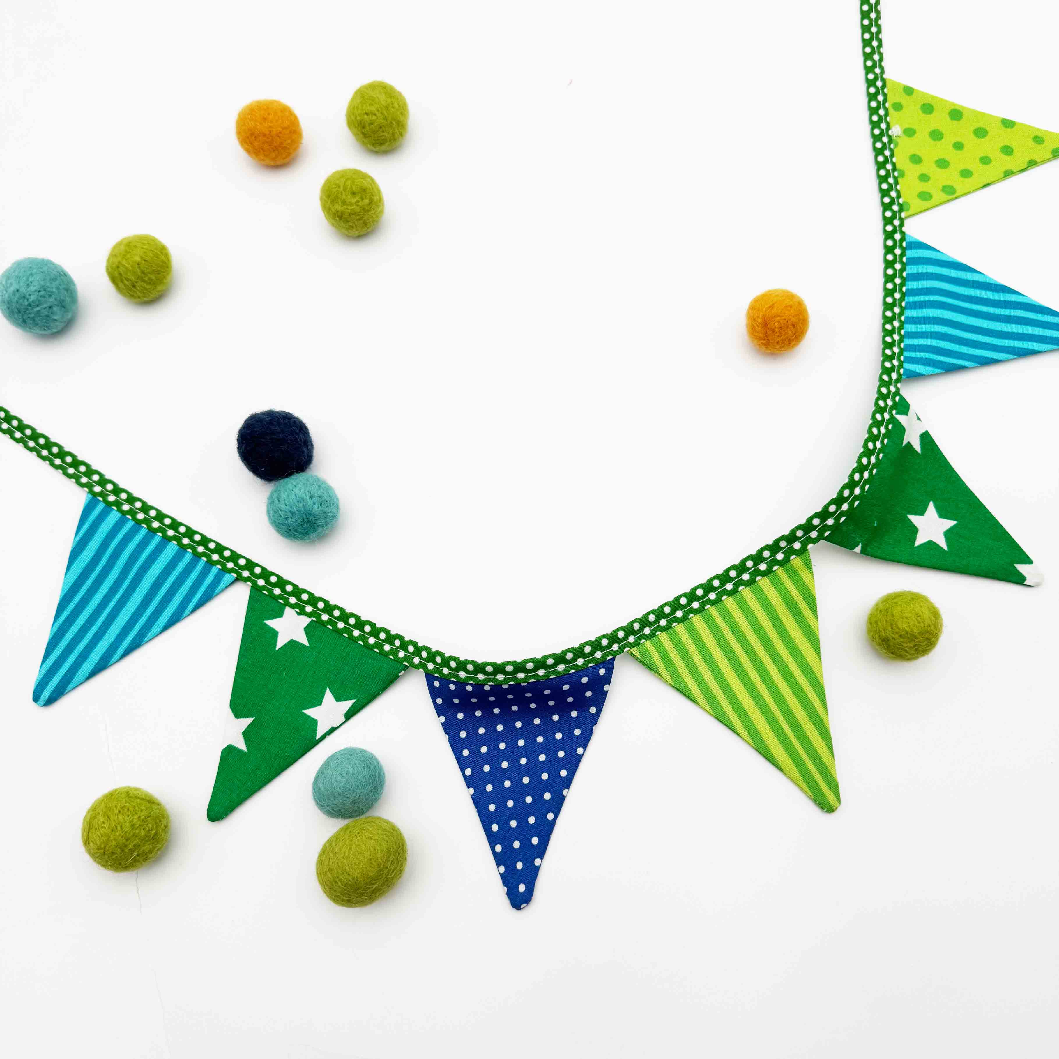 Girlande für Schultüte, klein Stoff 