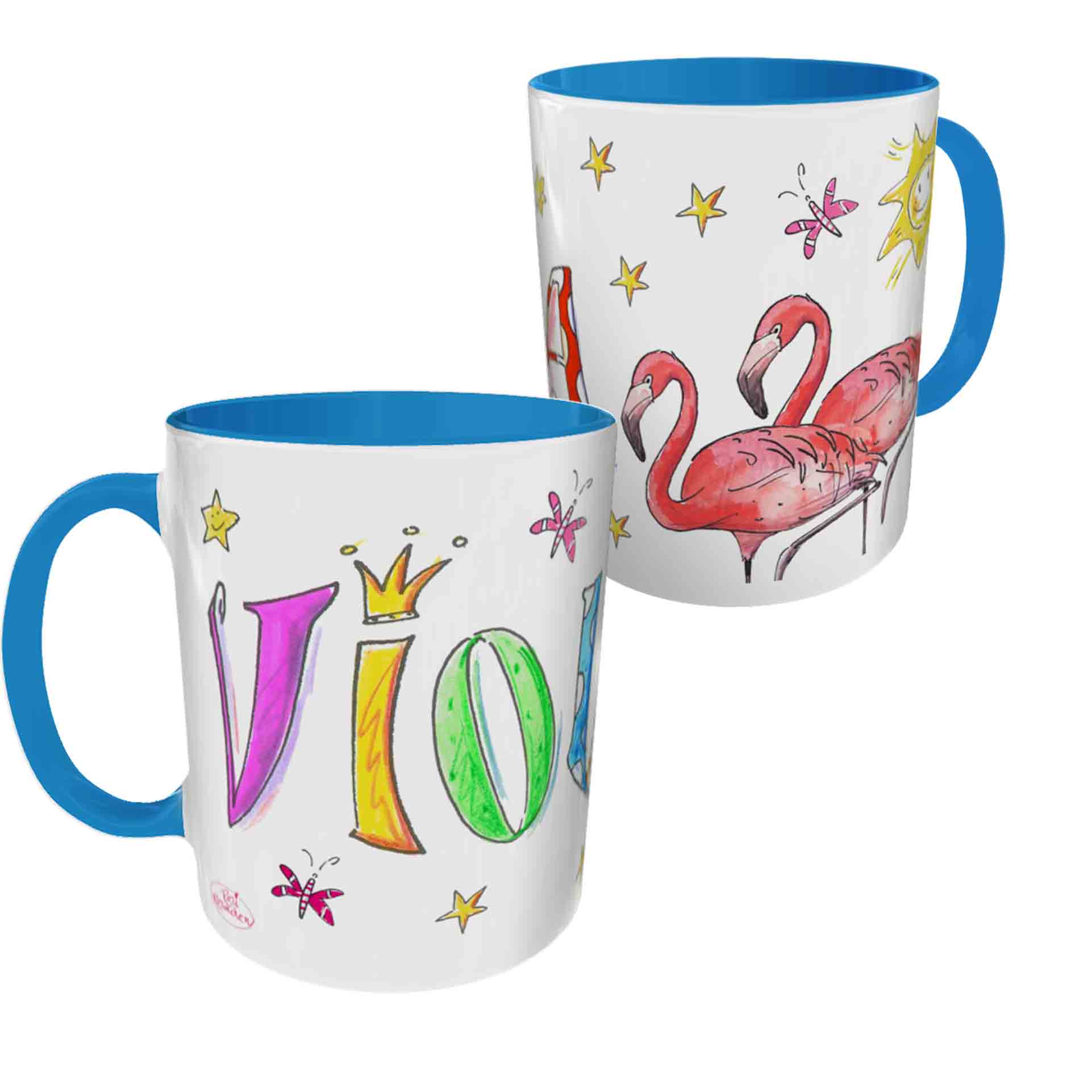 Tasse Flamingo Hellblau