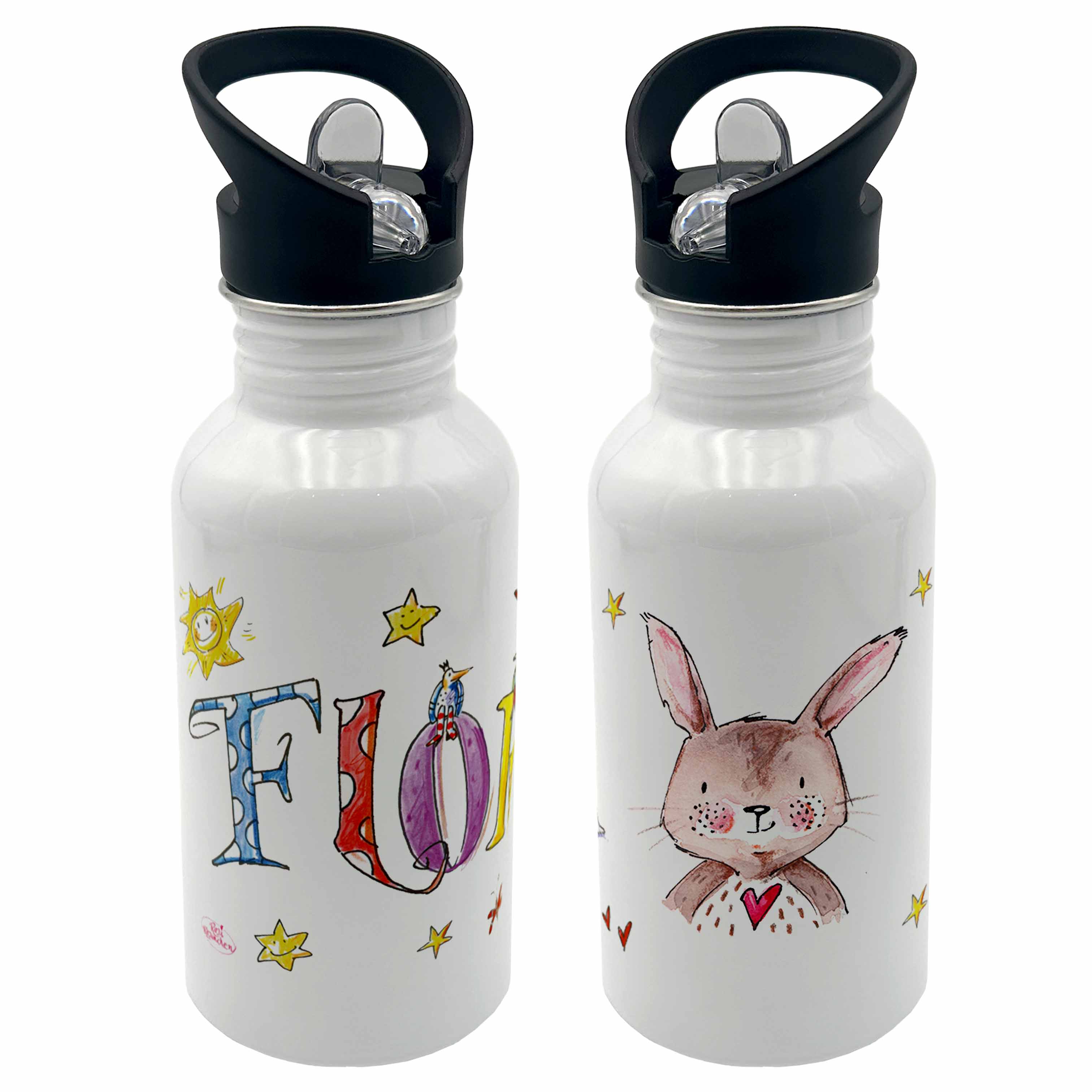 Edelstahl Trinkflasche Hase 1