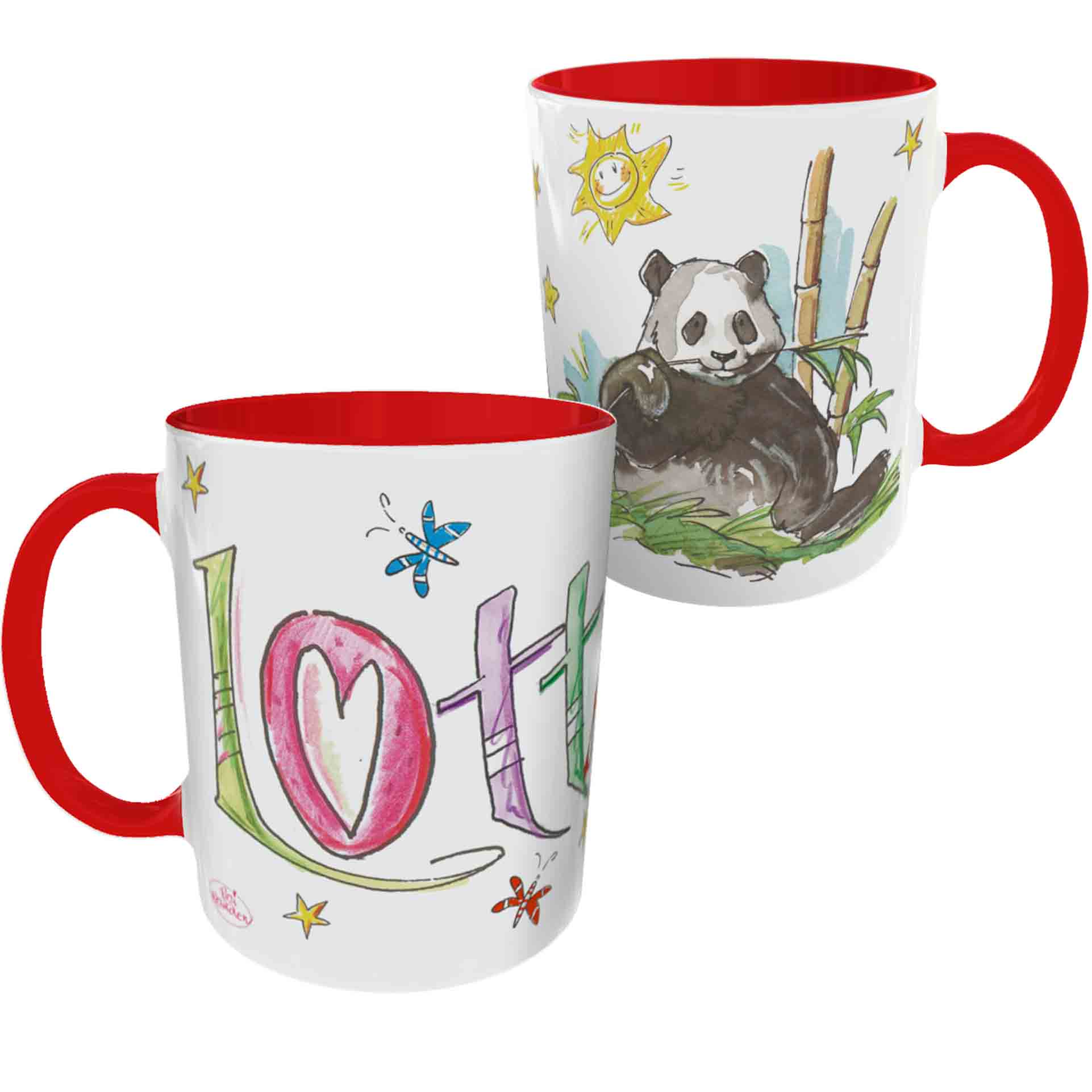 Tasse Panda Hellblau