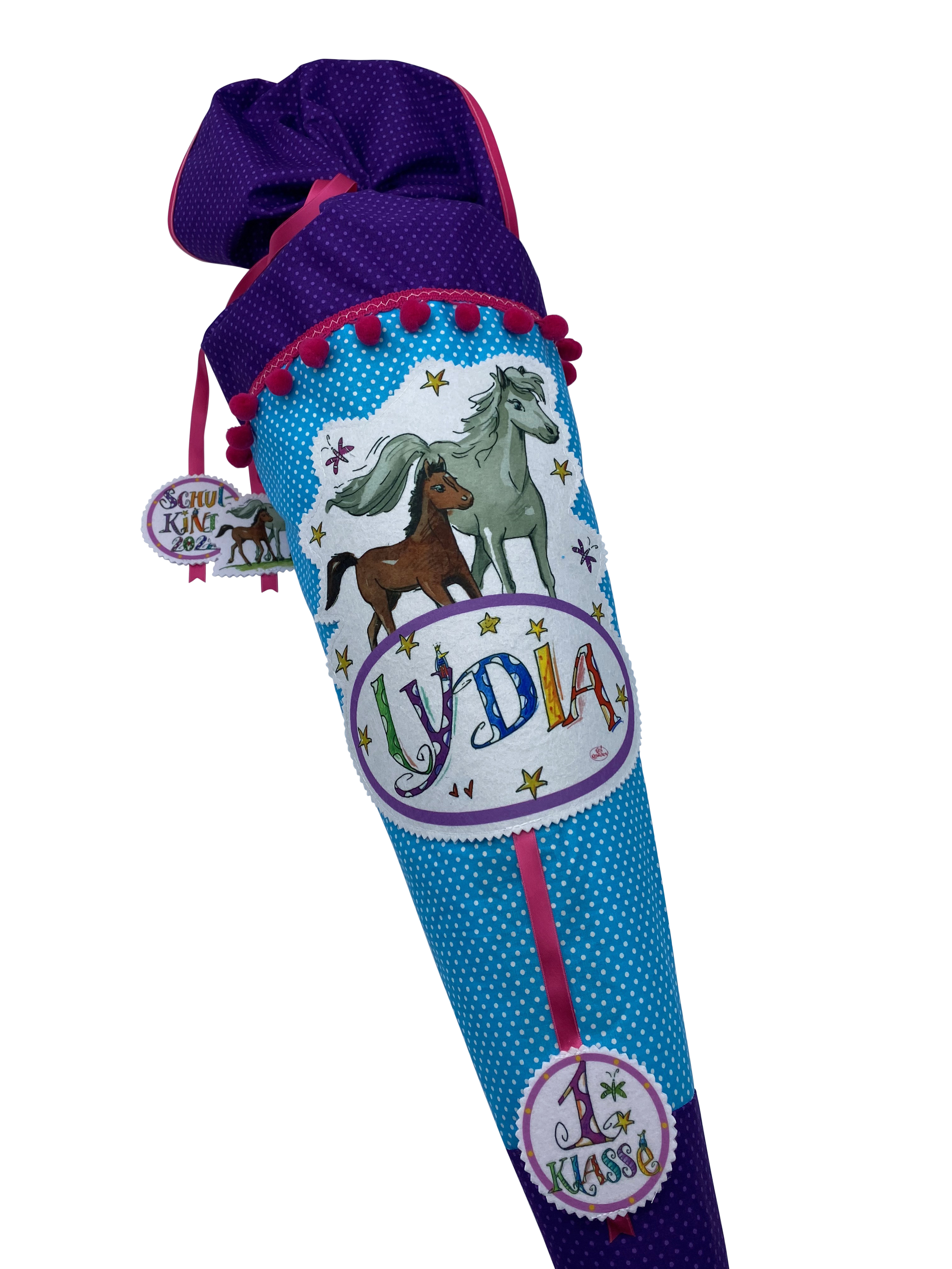 Schultüte Pferd mit Fohlen