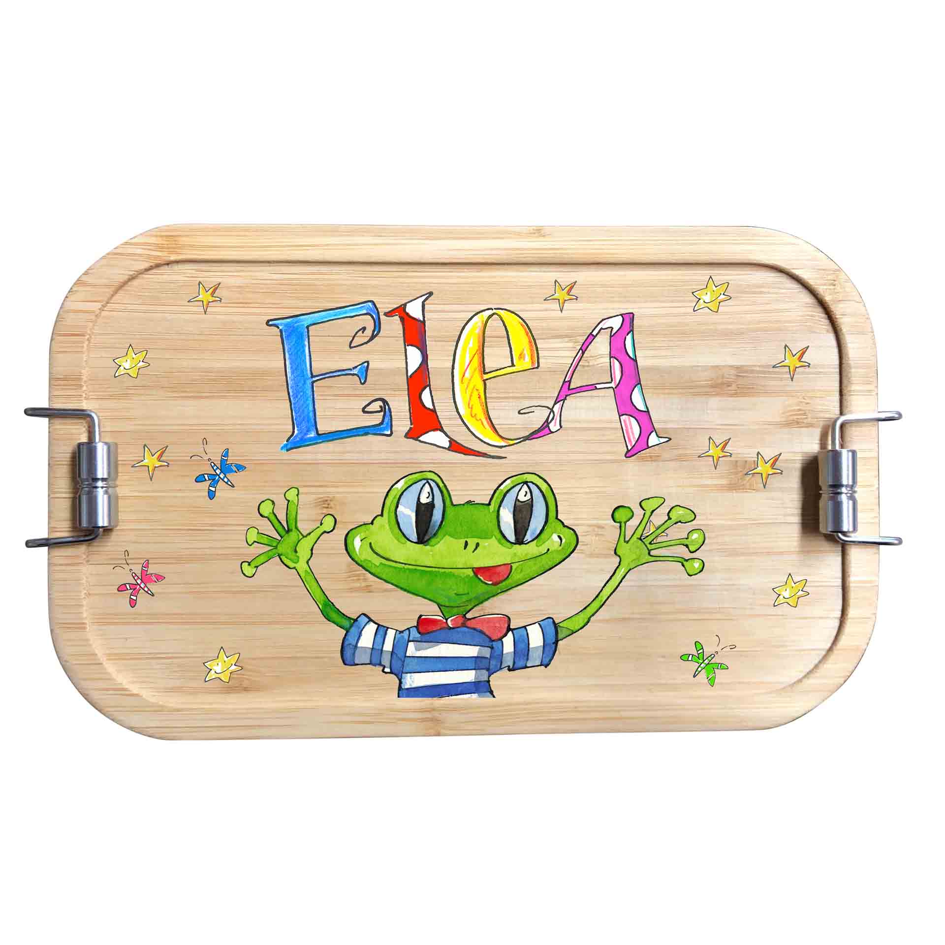 Bambus Brotdose - Frosch, RosiRosinchen