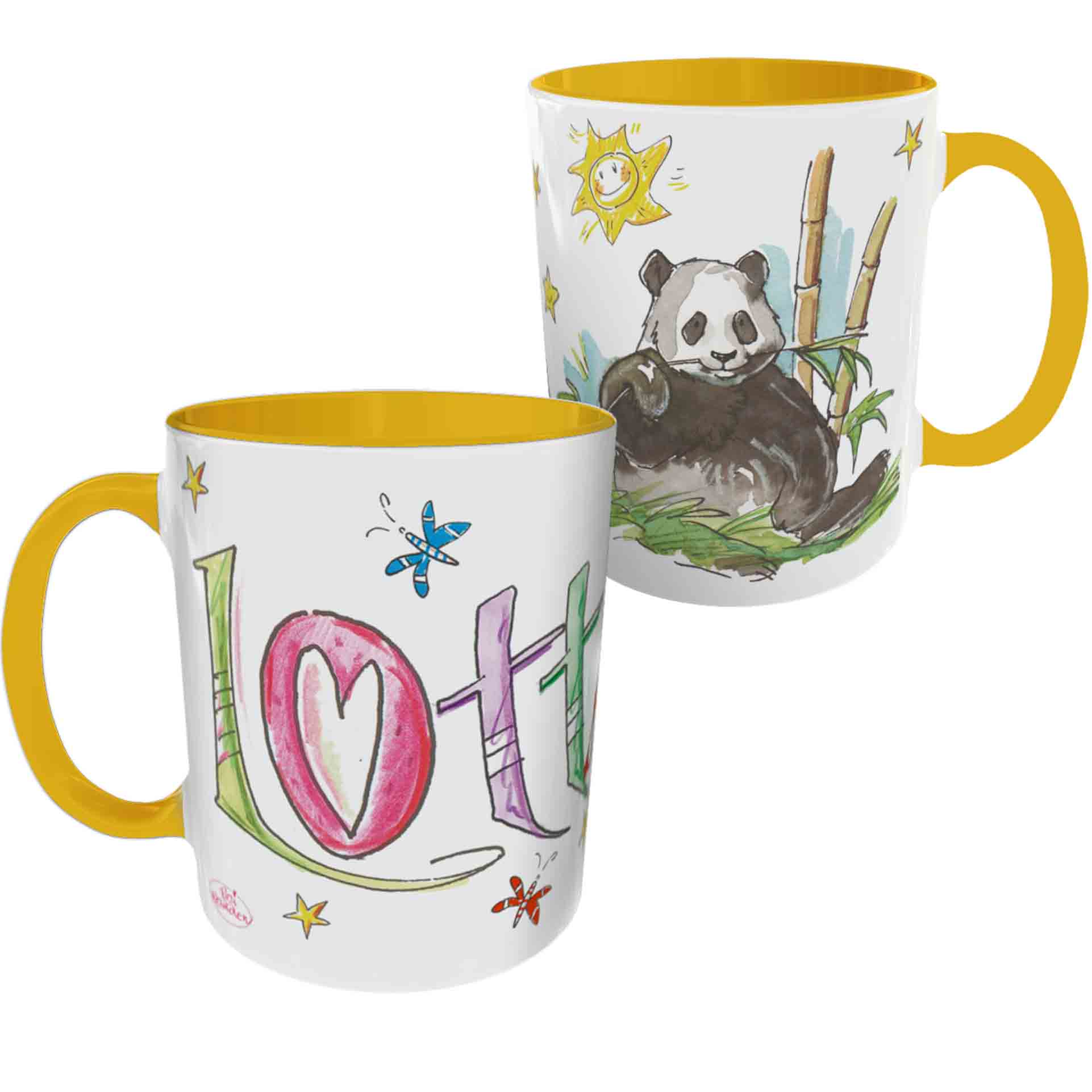 Tasse Panda Hellblau
