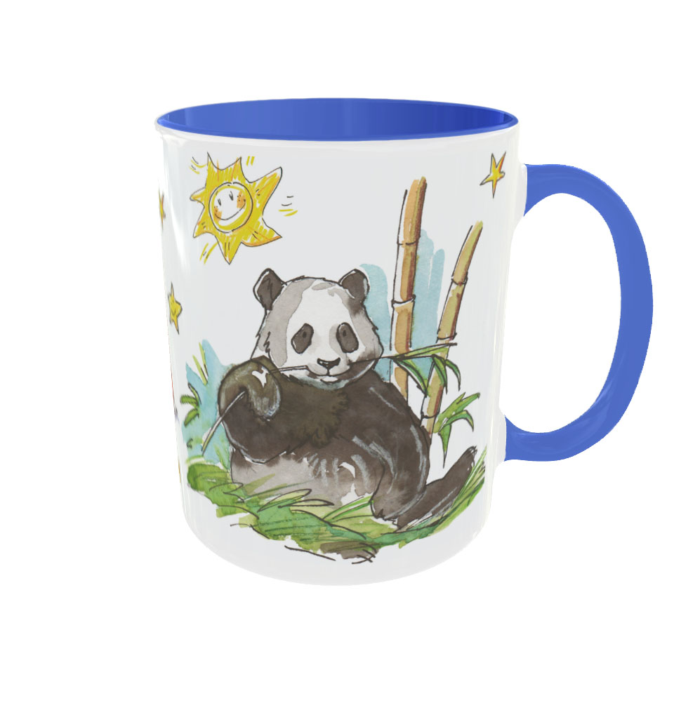Tasse Panda Hellblau