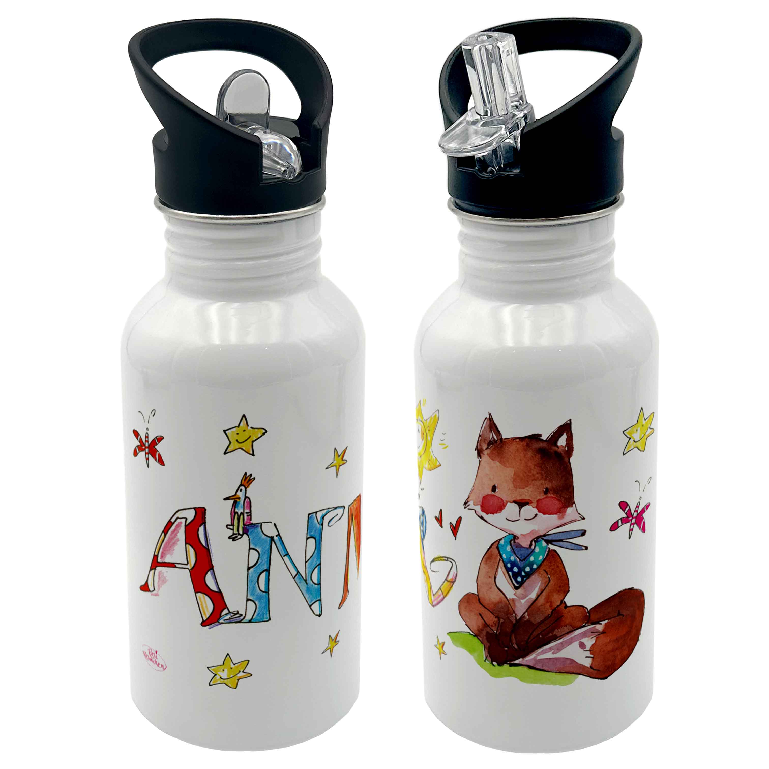 Edelstahl Trinkflasche Fuchs