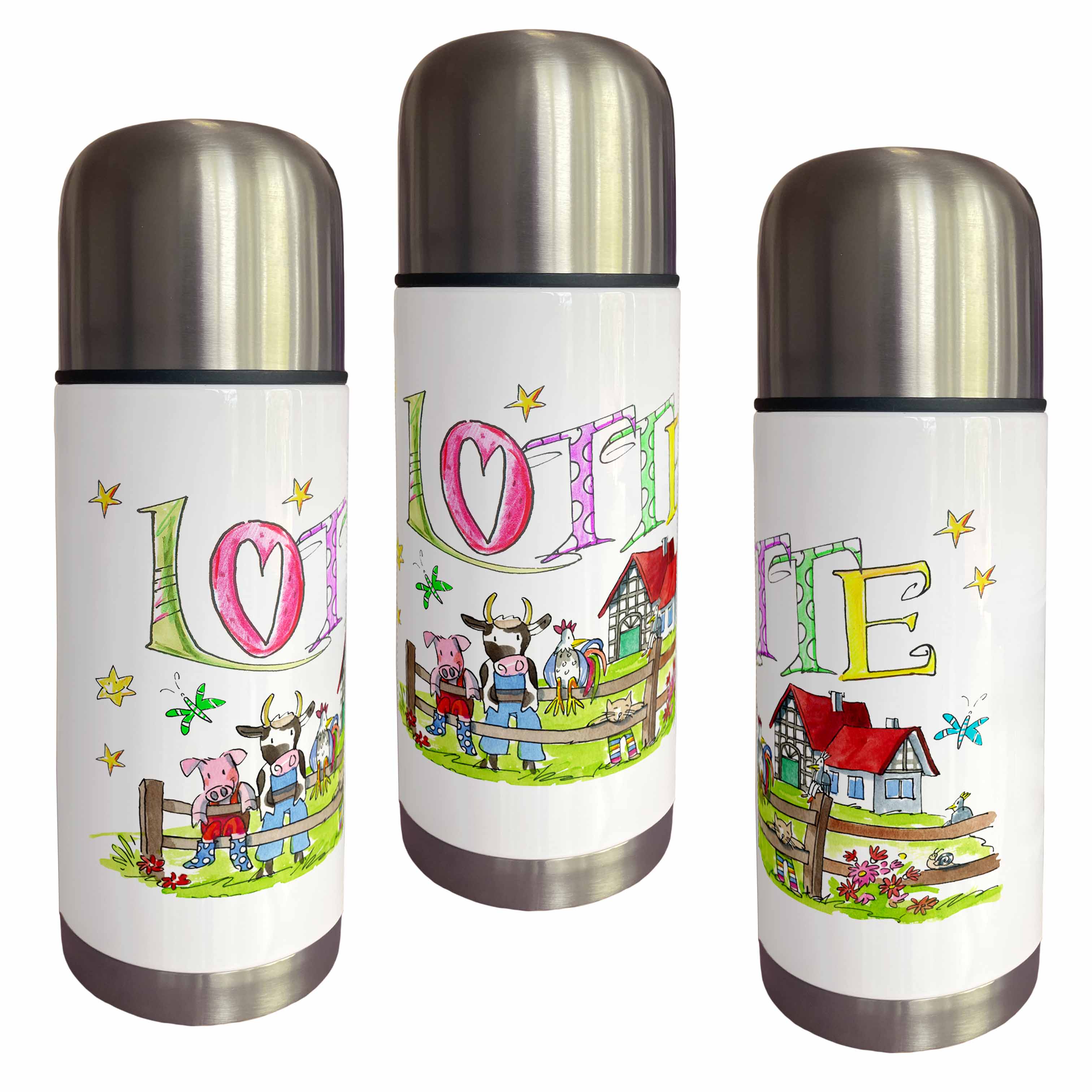 Thermoskanne Bauernhof