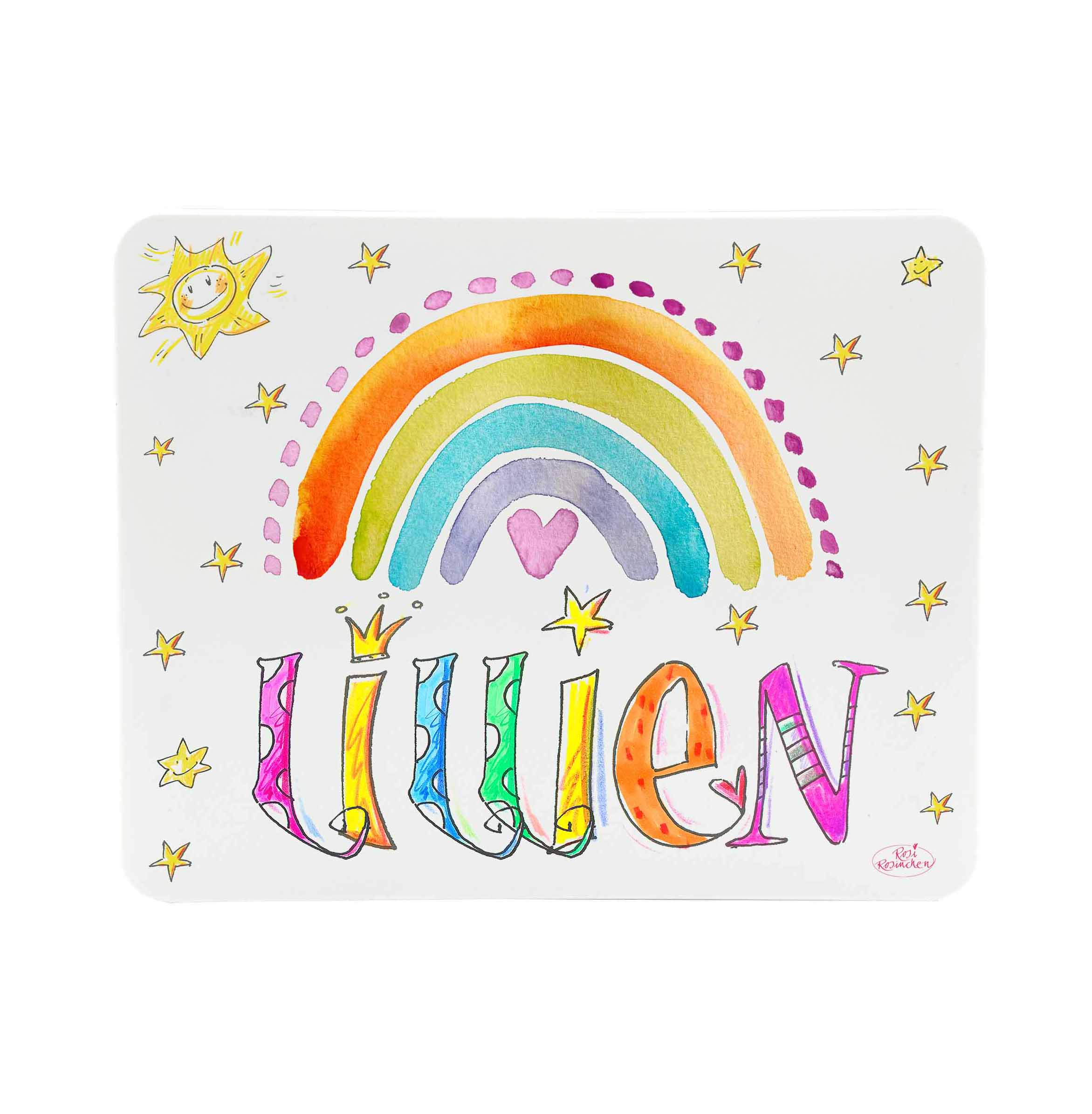 Frühstücksbrettchen Regenbogen