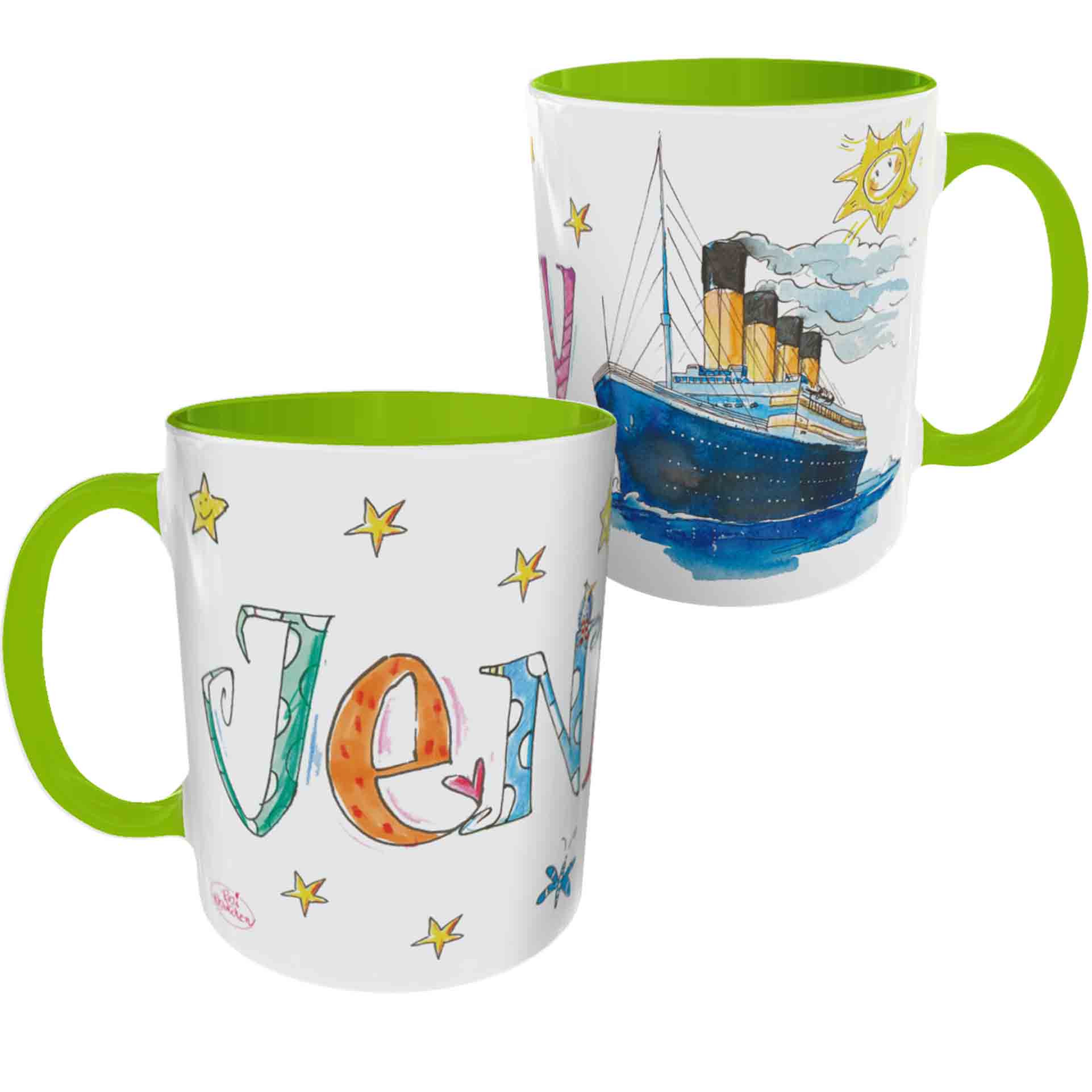 Tasse Titanic Hellgrün