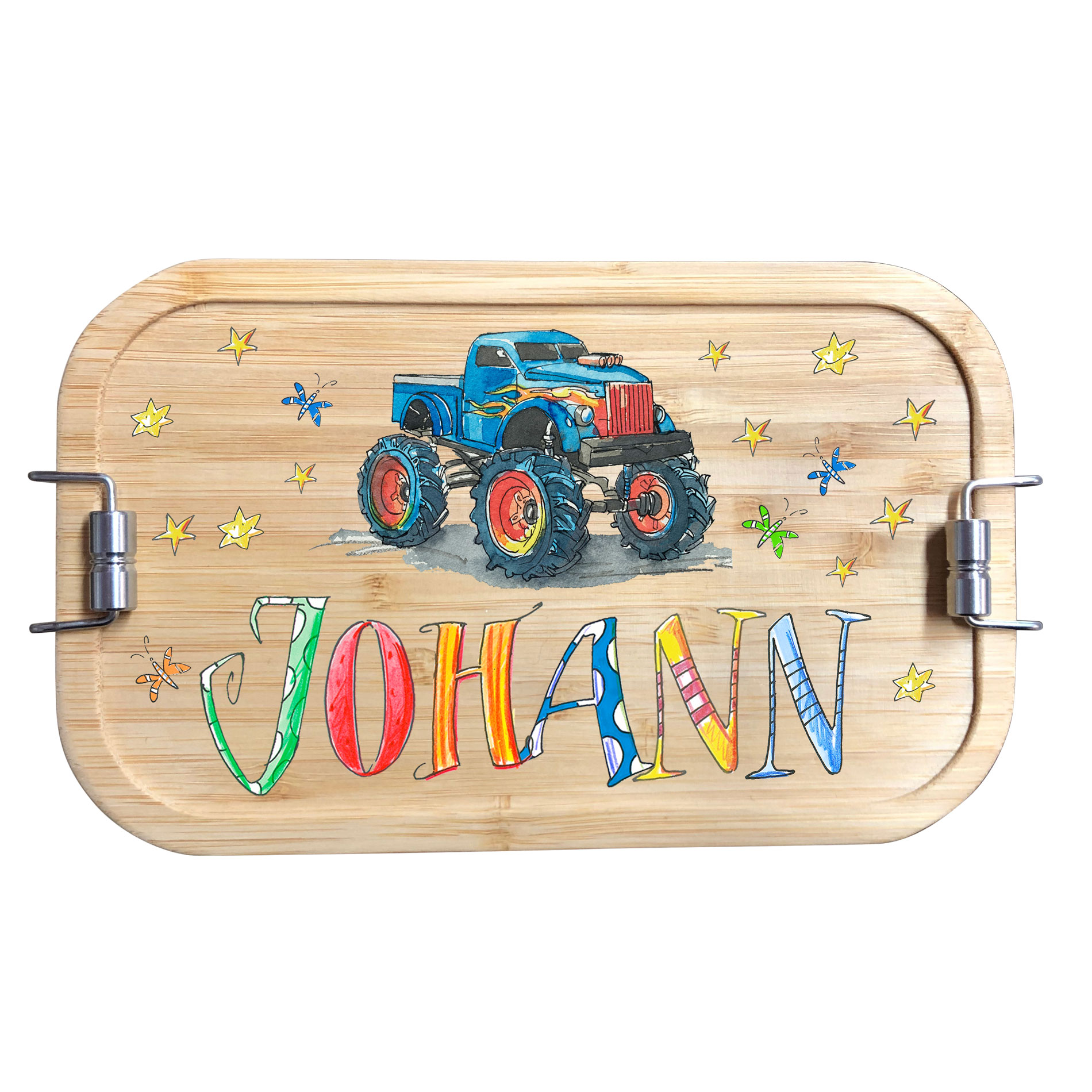 Bambus Brotdose - Monstertruck