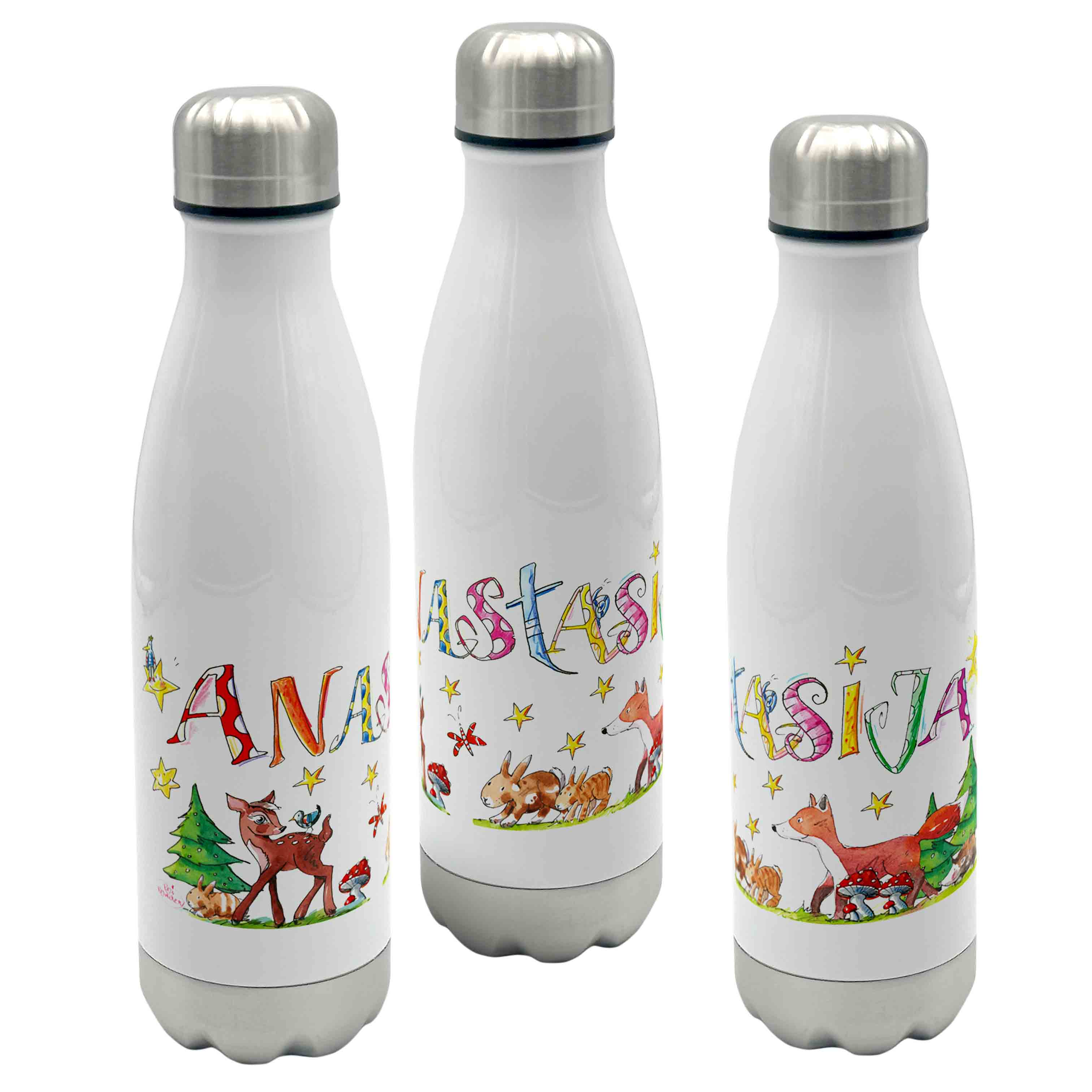 Thermo-Trinkflasche Waldtiere