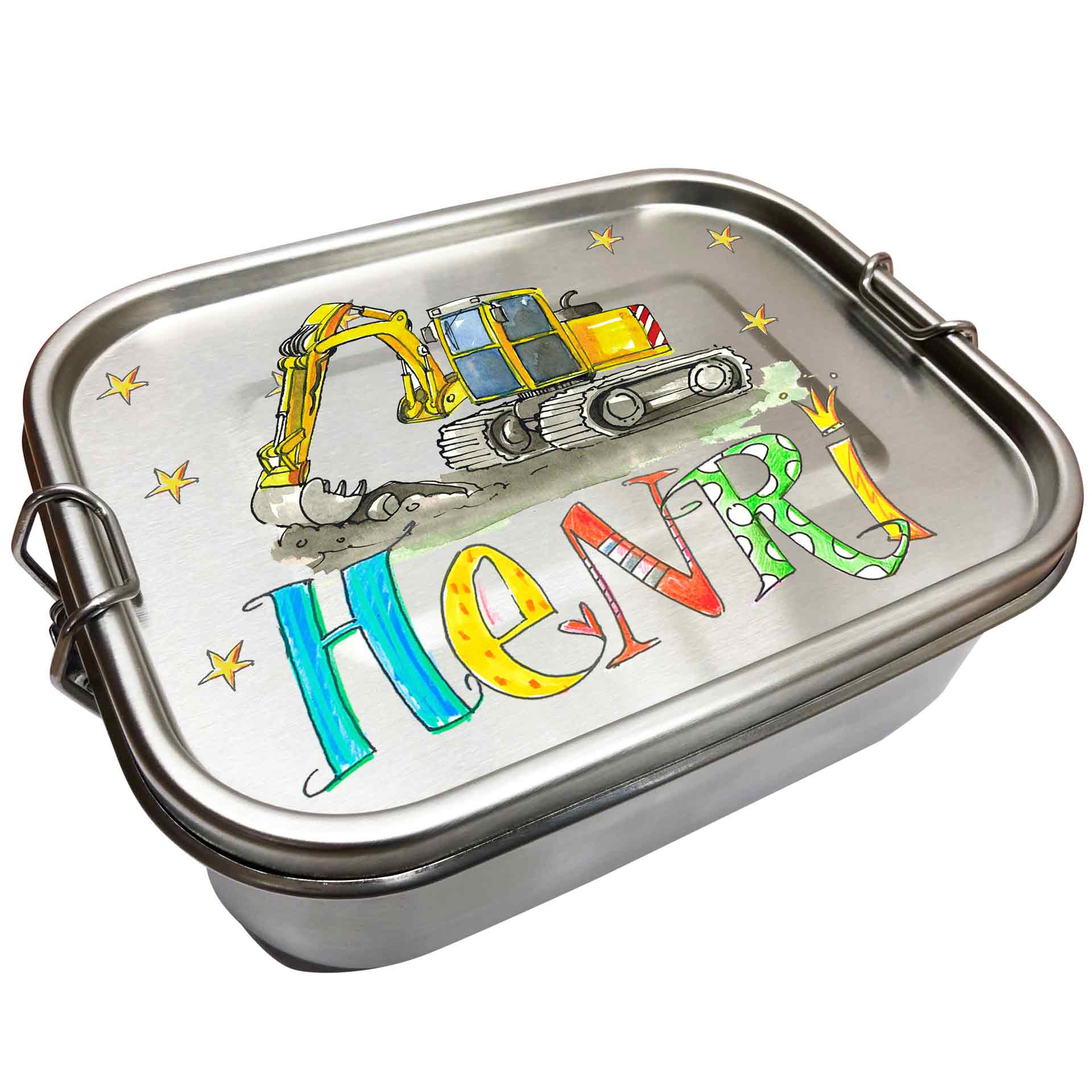 Edelstahl Brotdose - Bagger