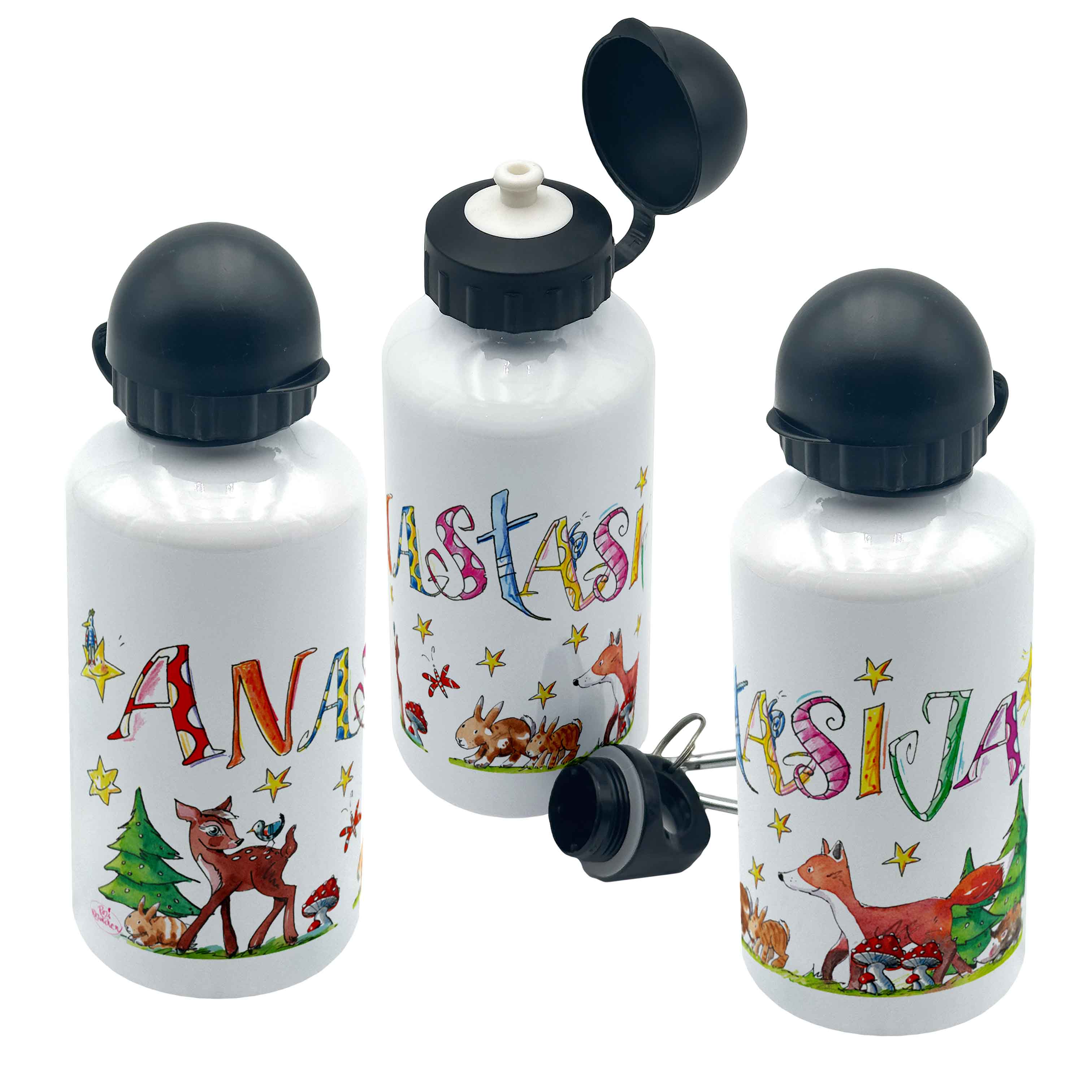 Trinkflasche Wald Aluminium