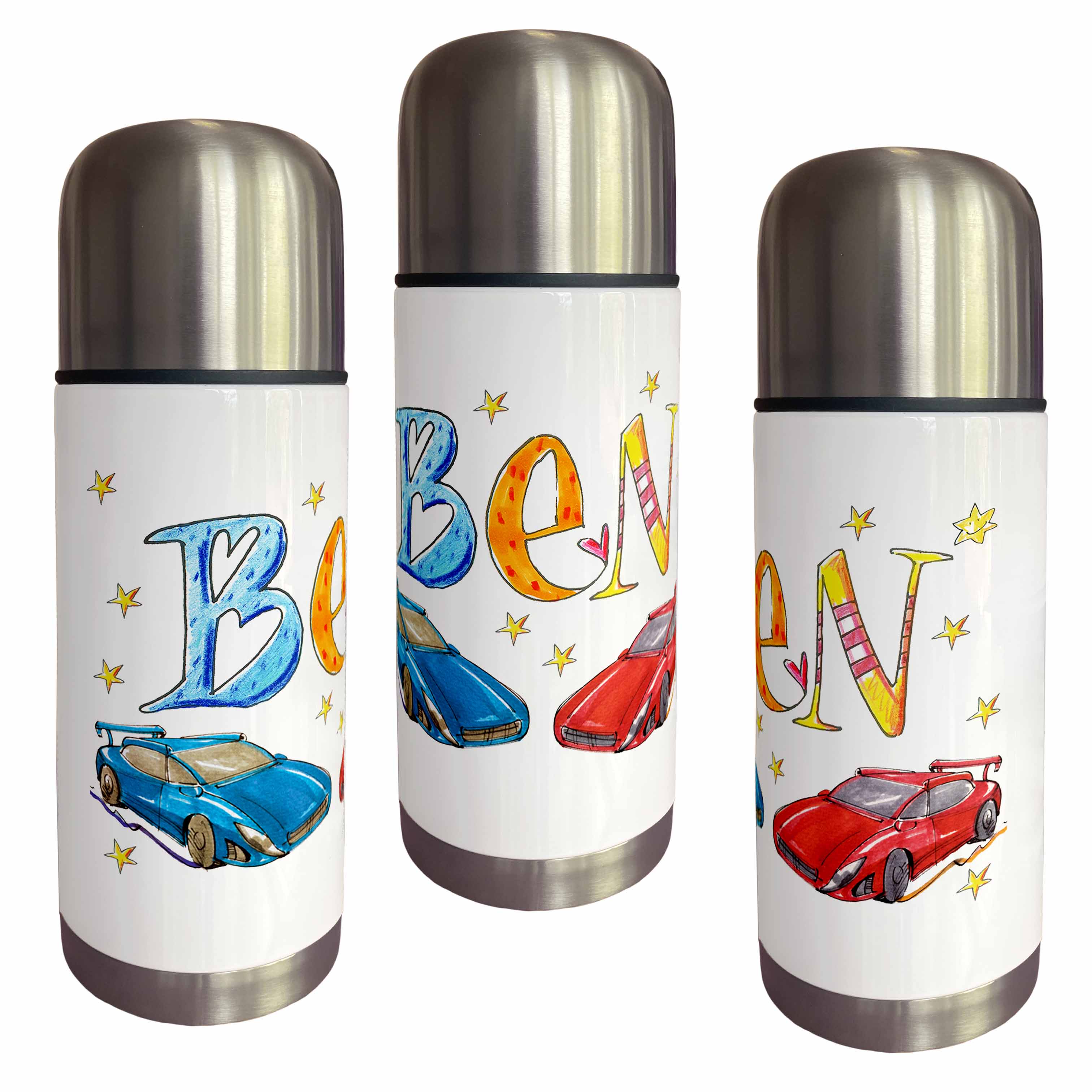 Thermoskanne Rennauto