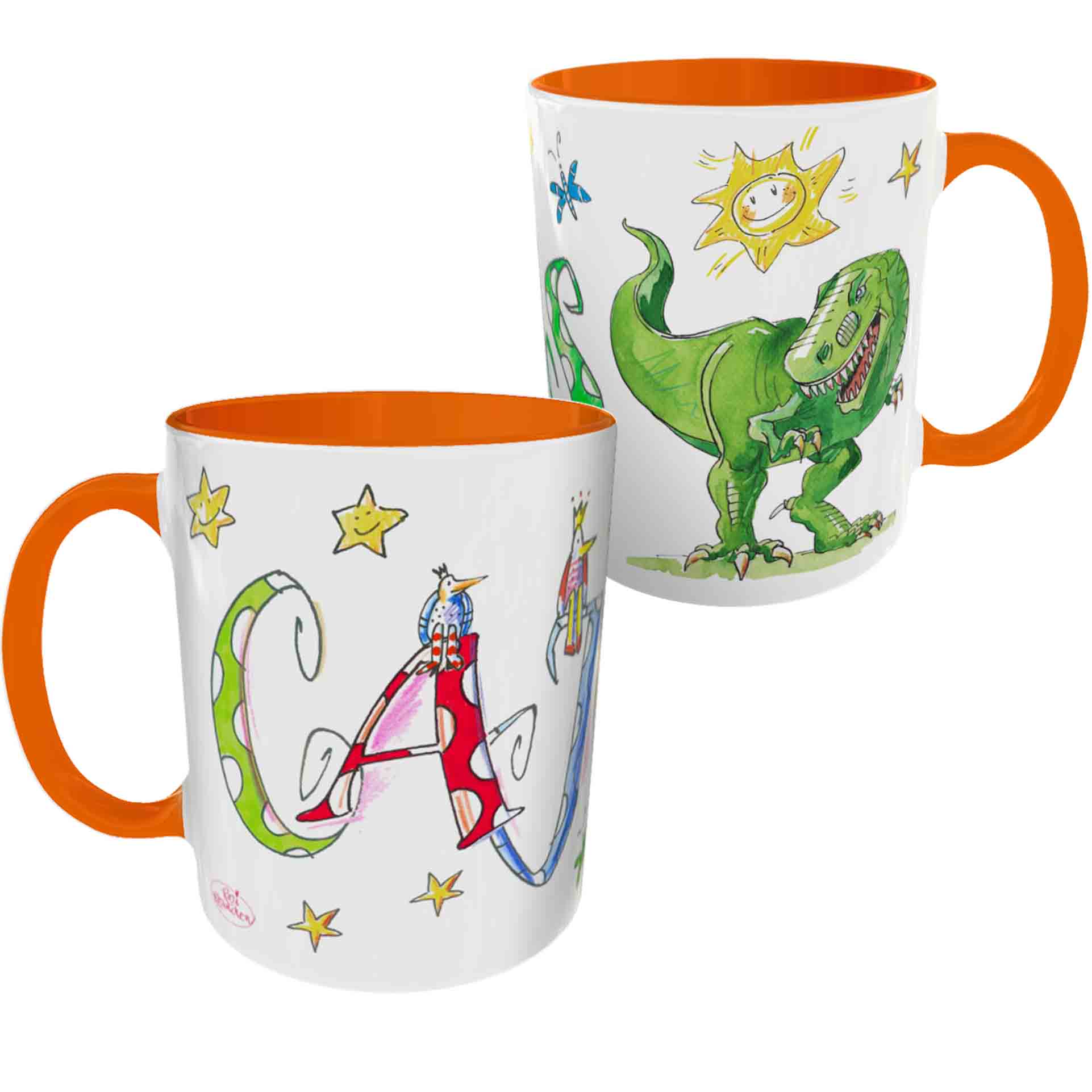 Tasse Tyrannosaurus Rex Orange