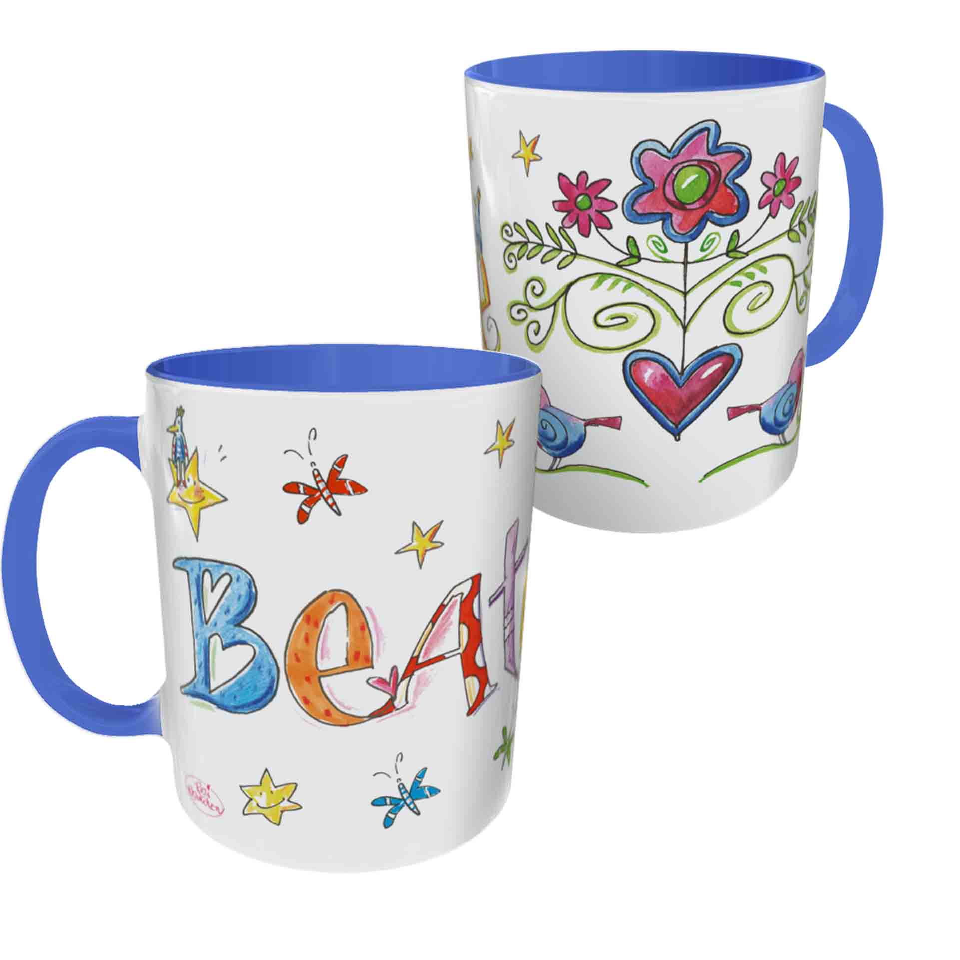 Tasse Vogel Dunkelblau