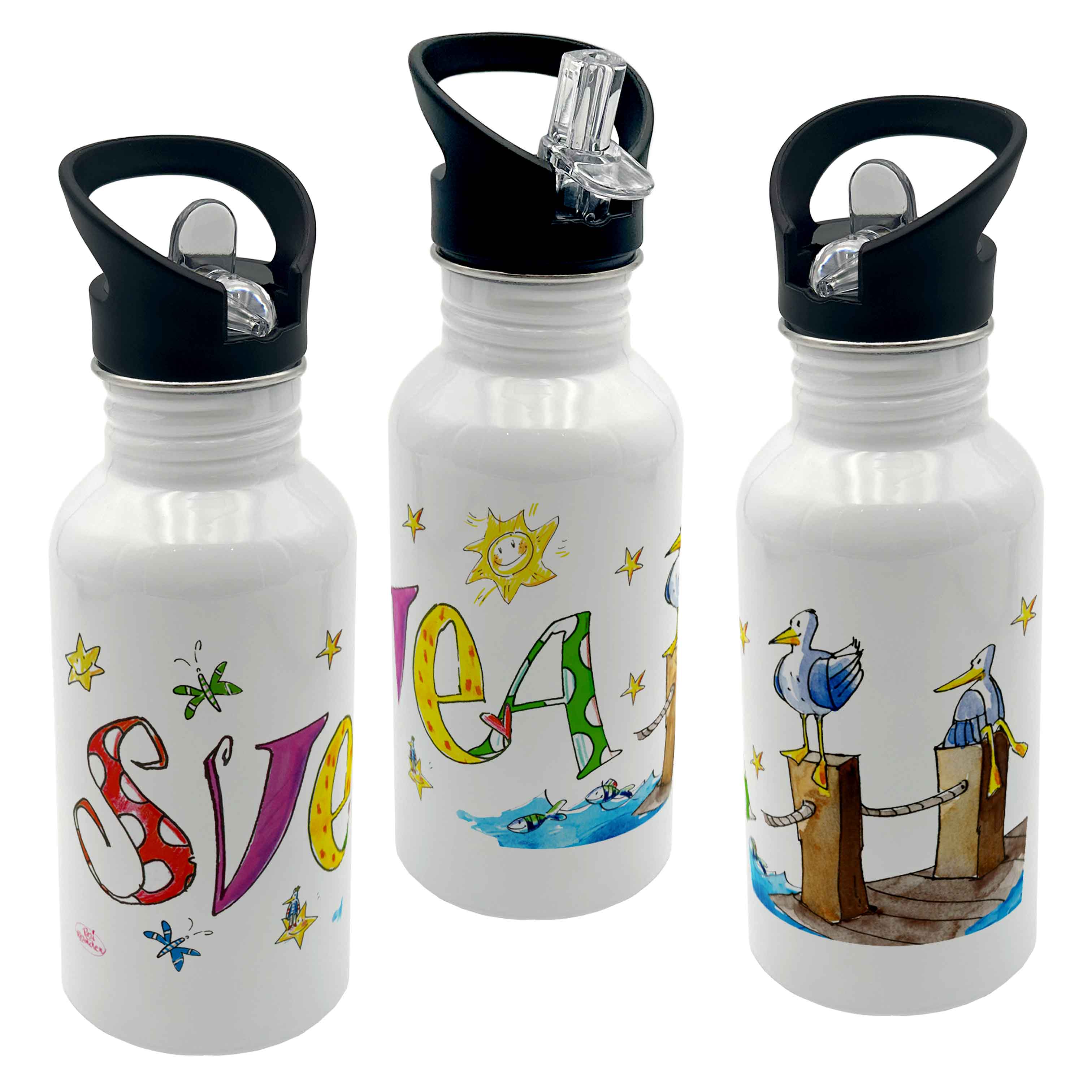 Edelstahl Trinkflasche Möwe