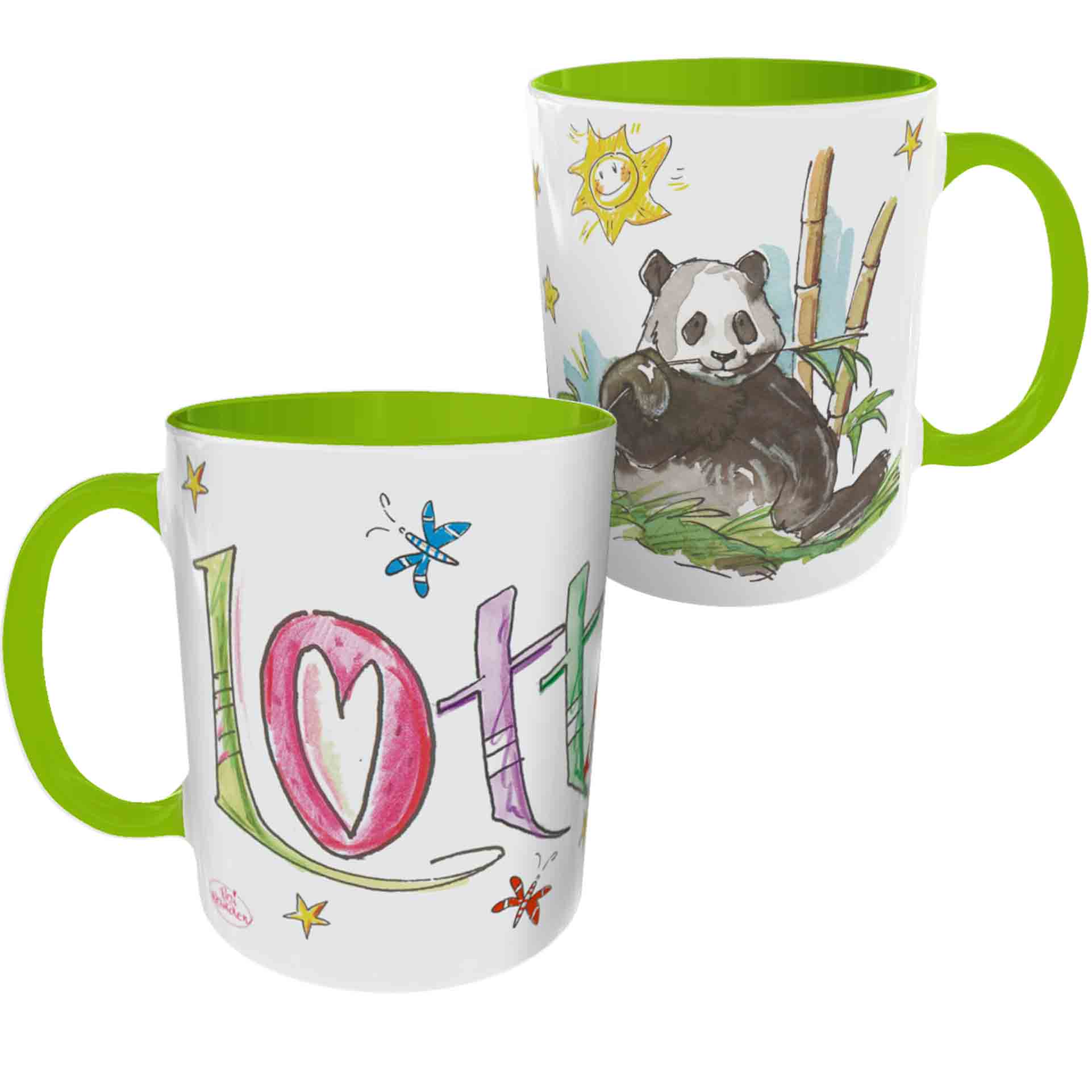 Tasse Panda Hellblau