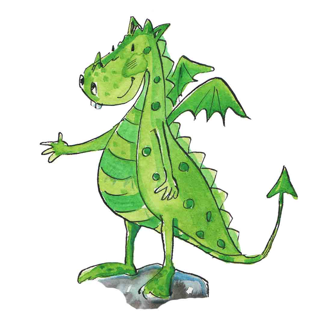 Drache grün